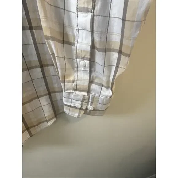 Ariat Napa Cotton Poly Blend Plaid Button Down Shirt Men XL - Picture 7 of 14